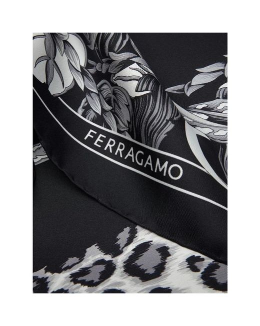 Ferragamo Black Silky Scarves