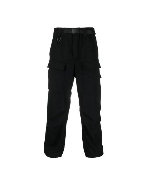 Y-3 Black Straight Trousers