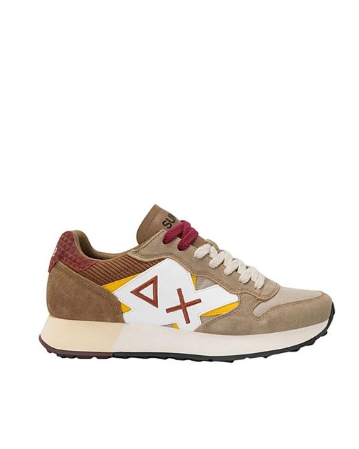 Sun 68 Brown Sneakers for men