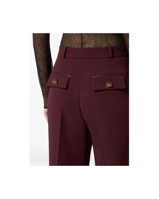 Elisabetta Franchi Straight Trousers in het Red