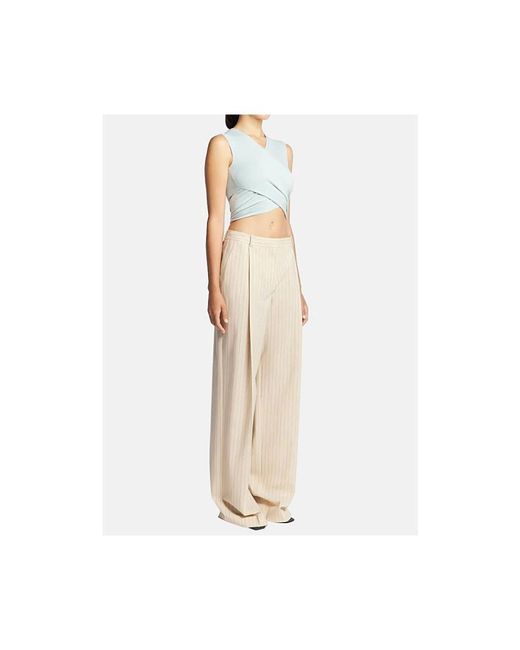Nina Ricci Natural Wide Trousers