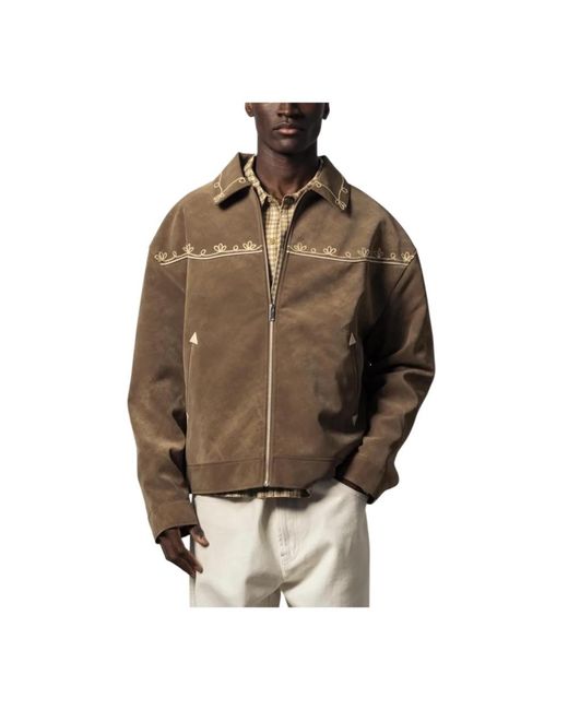 Goodies Sportive Brown Leather Jackets for men