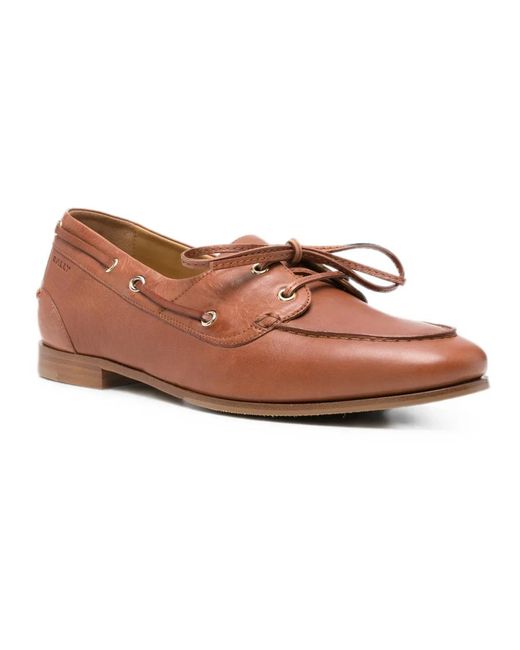 Bally Brown Boat Shoes