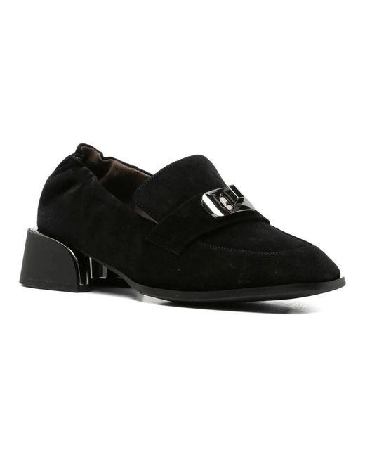 Linda Baumann Black Loafers