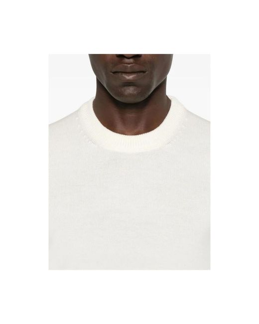 La Fileria White Round-Neck Knitwear for men