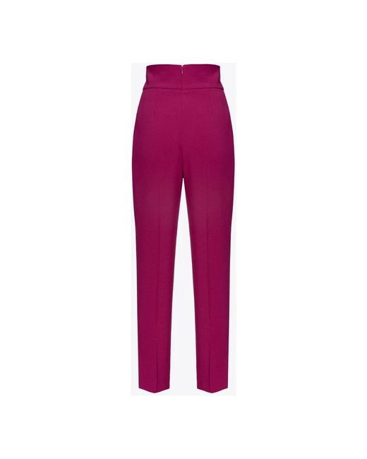 Pinko Red Slim-Fit Trousers