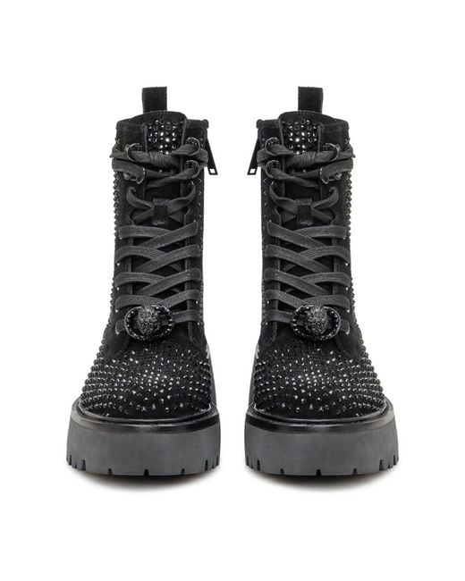 Kurt Geiger Black Lace-Up Boots