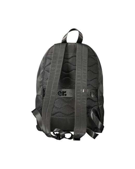 Blauer Schwarzer polyester-rucksack in Gray für Herren
