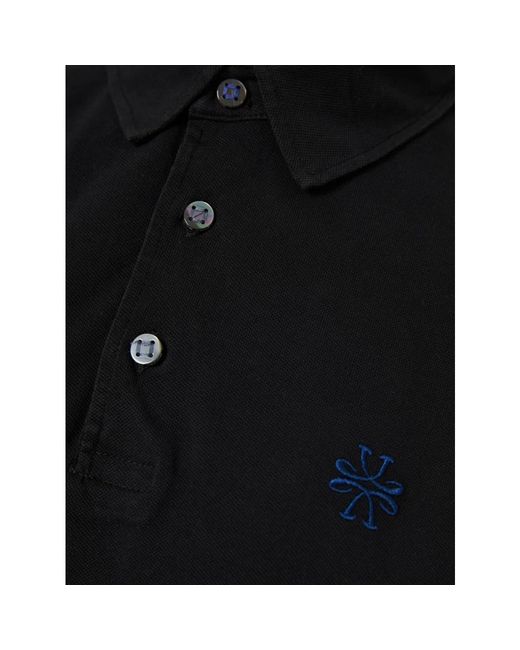 Jacob Cohen Baumwoll-poloshirt mit gesticktem logo in Black für Herren
