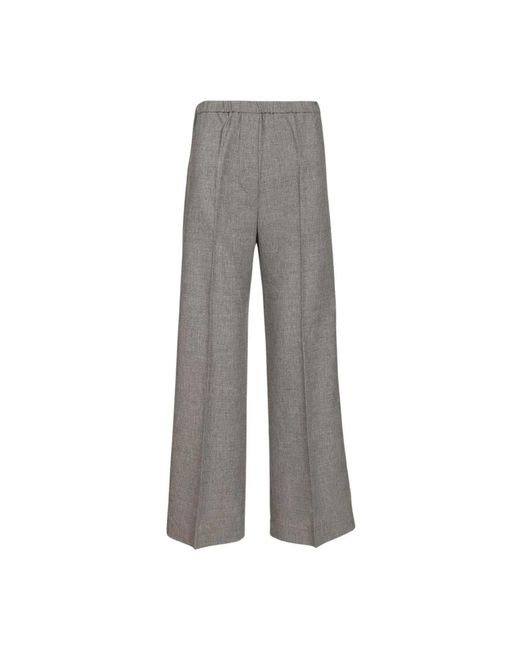 Totême Gray Wide Trousers