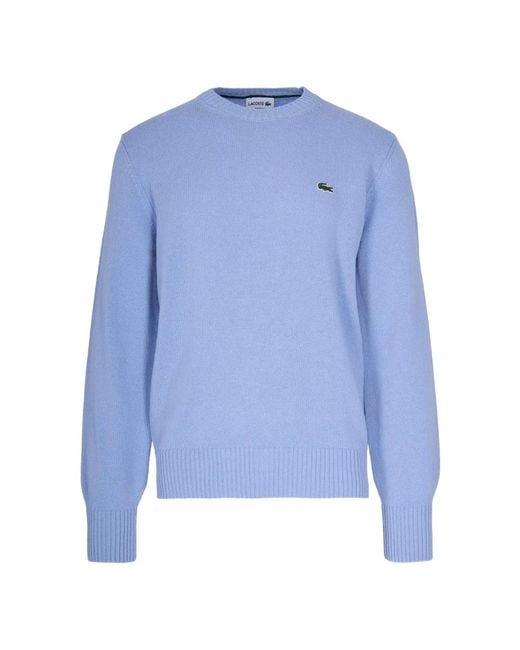 Lacoste Round-Neck Knitwear in het Blue voor heren