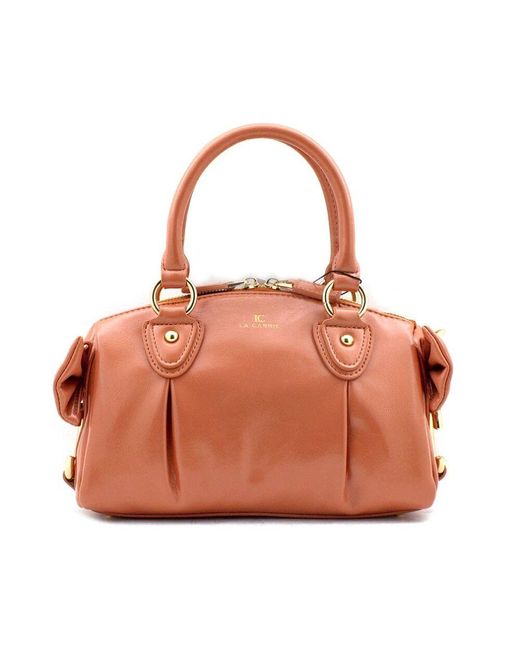 La Carrie Brown Korall Mini Bauletto Handtasche