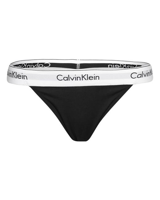Algodón modal tanga colección otoño invierno Calvin Klein de color Black