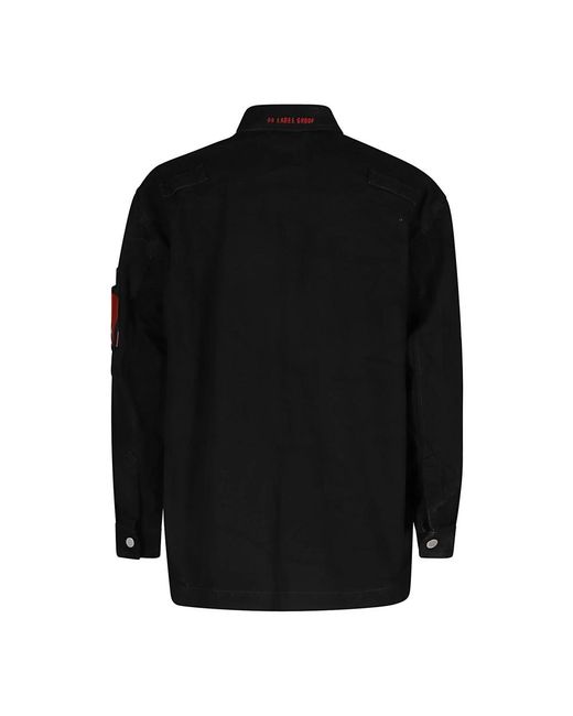 44 Label Group Black Lightweight Zip-Up Jacket for men