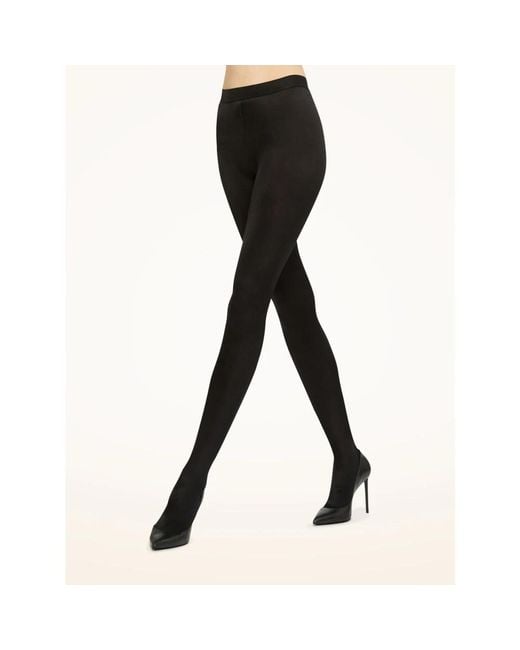 Wolford Black Satin De Luxe Tights