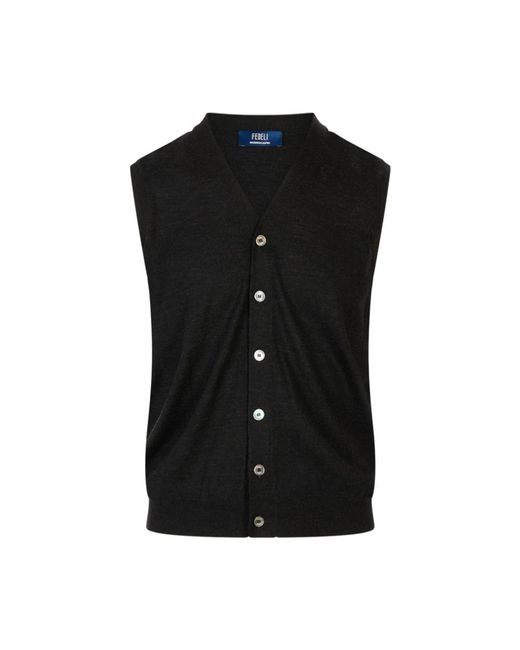 Cardigans Fedeli pour homme en coloris Black