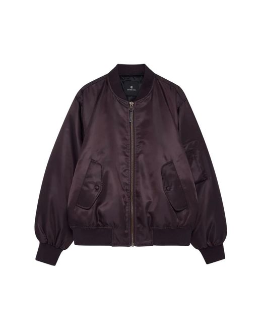 Anine Bing Purple Bomber Jackets