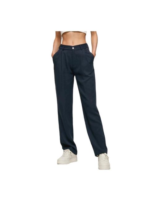 Pepe Jeans Blue Straight Trousers