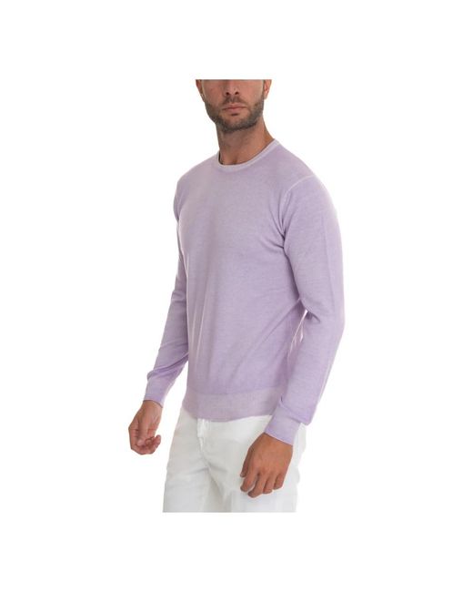 hindustrie Purple Round-Neck Knitwear for men