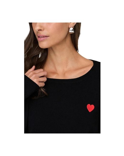 Jacqueline De Yong Black Round-Neck Knitwear