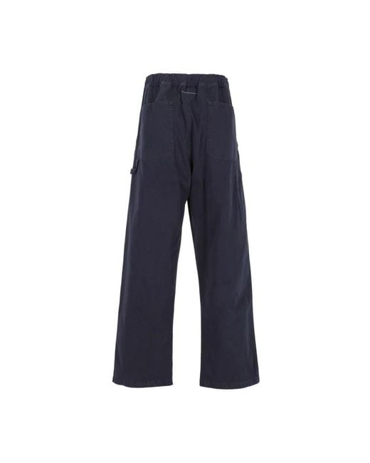 MM6 by Maison Margiela Blue Wide Trousers for men