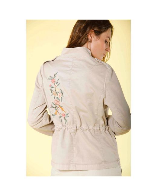 Mason's Natural Eva field jacket mit stickereien