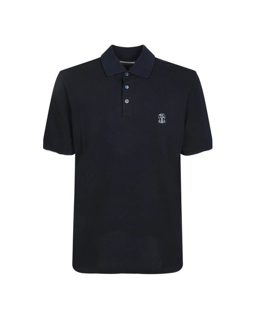 Polo Shirts Brunello Cucinelli de hombre de color Black