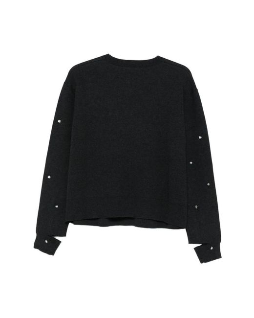 Alysi Black Grauer Strickpullover