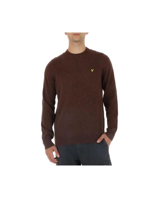 Lyle & Scott Brown Round-Neck Knitwear for men