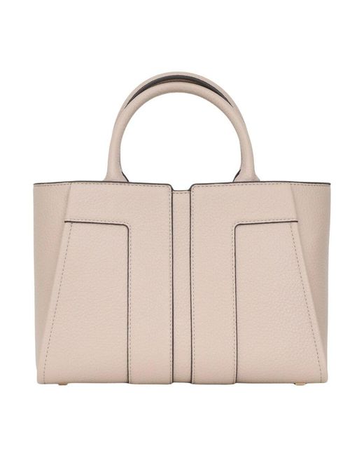 Elisabetta Franchi Brown Contrast Profile Shopper Bag