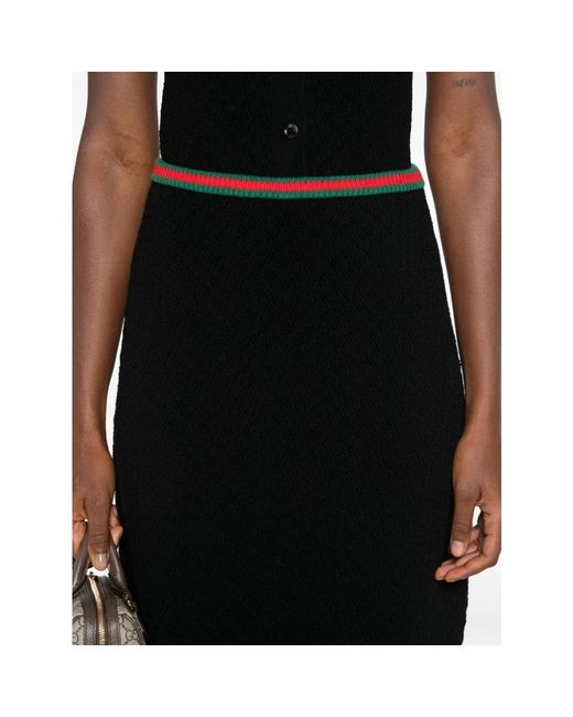 Gucci Black Midi Skirts