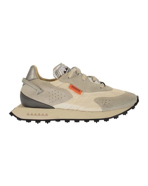 RUN OF Vaporix wildleder- und nylon-sneakers in Gray für Herren