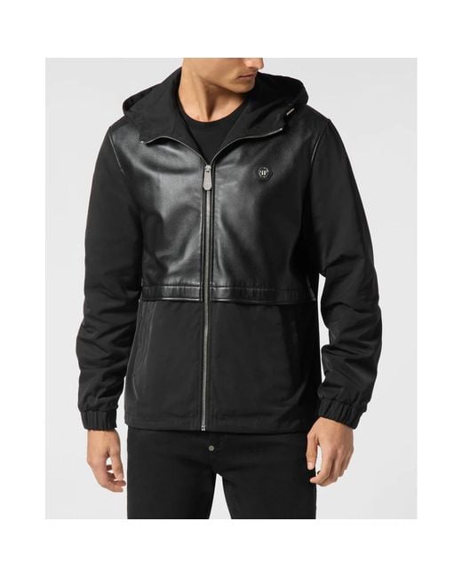 Philipp Plein Black Light Jackets for men