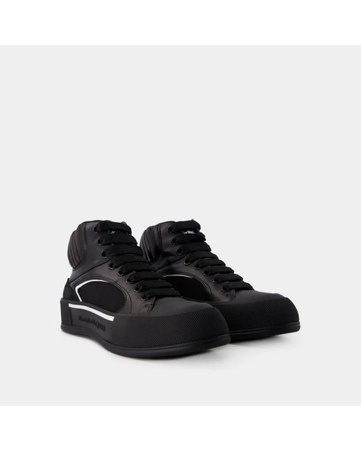 McQueen Black Deck Sneakers for men