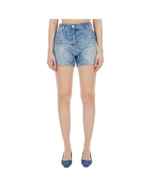 Versace Blue Denim Shorts