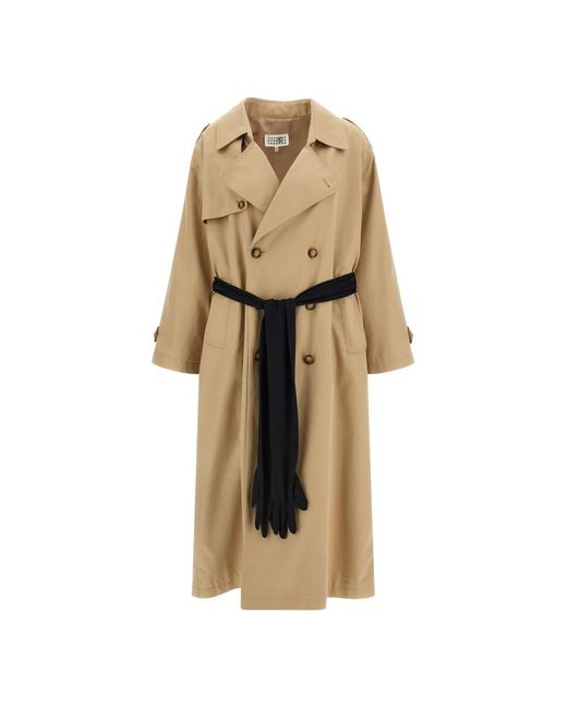 MM6 by Maison Margiela Natural Trench Coats