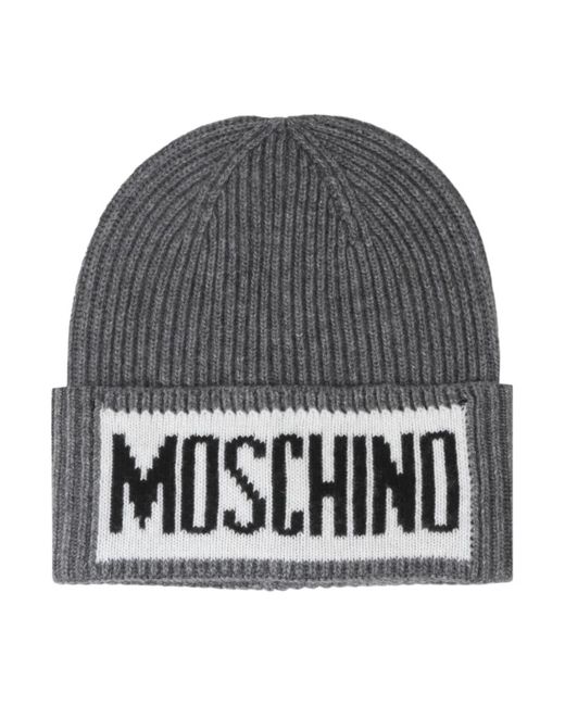 Beanies di Moschino in Gray da Uomo