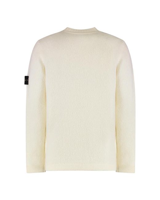 Stone Island White Light Jackets for men