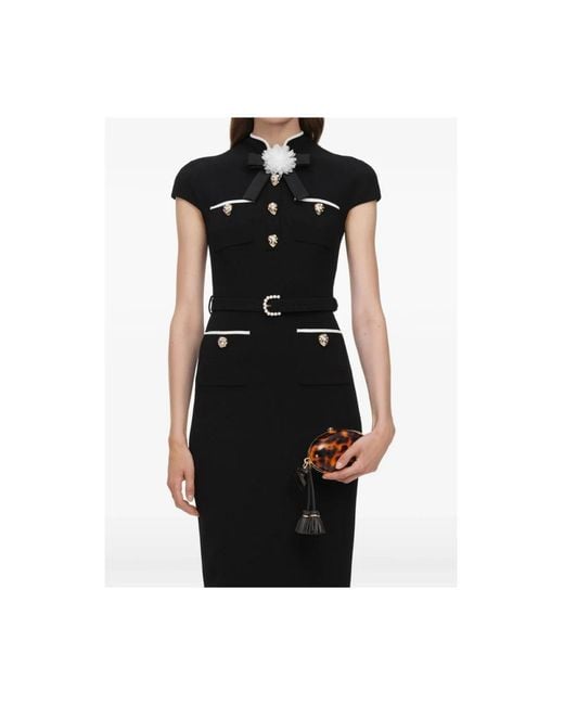Self-Portrait Black Midi Dresses