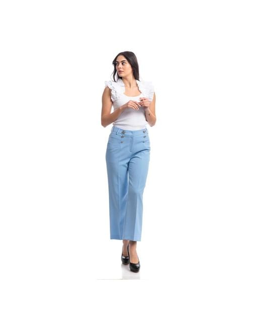Liu Jo Blue Cropped Trousers