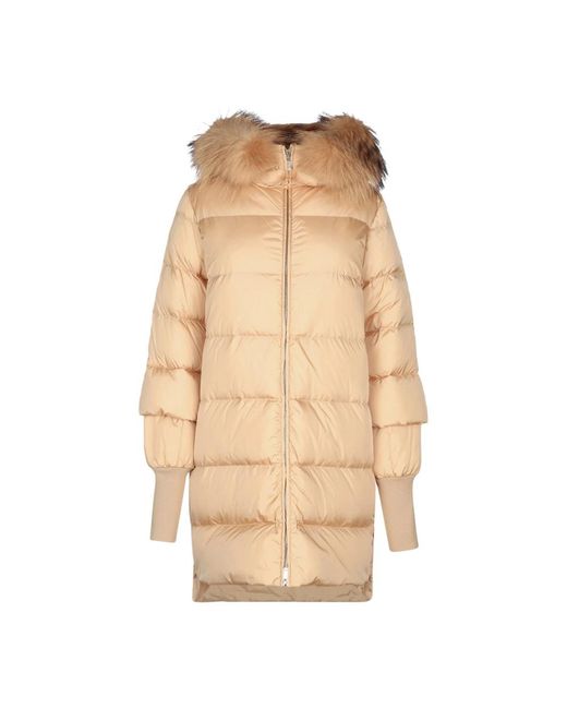 Add Jassen ,Nylon Hooded Nylon Down Jacket in het Natural