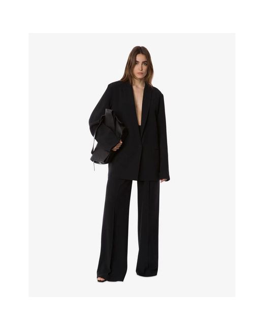 Alberta Ferretti Fluid Stretch Cady Broek in het Black