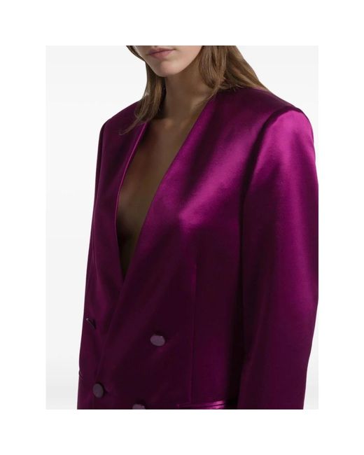 Alberta Ferretti Purple Blazers