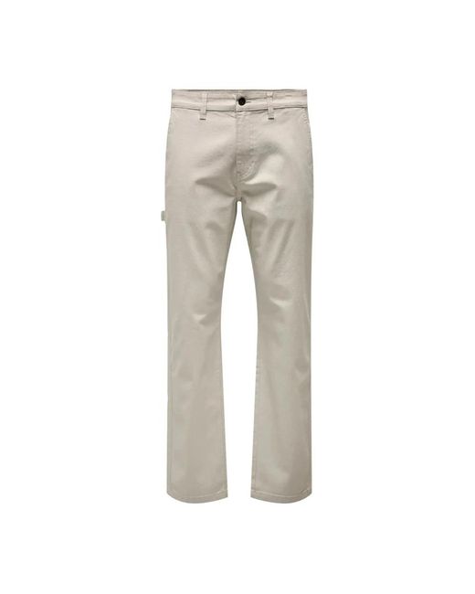 Only & Sons Gray Chinos for men