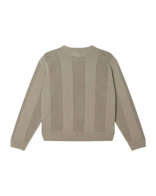Obey Gray Round-Neck Knitwear for men