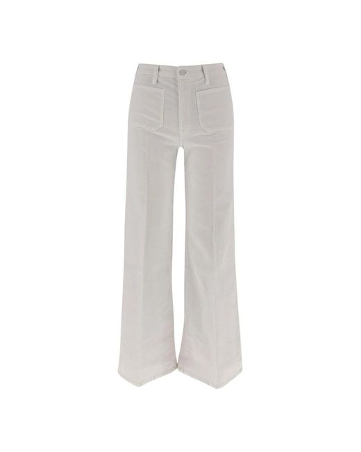 Mother Gray Wide Trousers