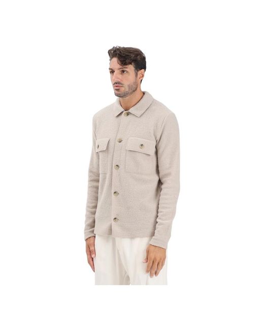 SELECTED Cardigans in het Natural voor heren