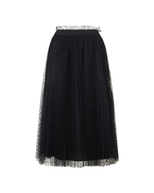 RED Valentino Black Midi Skirts