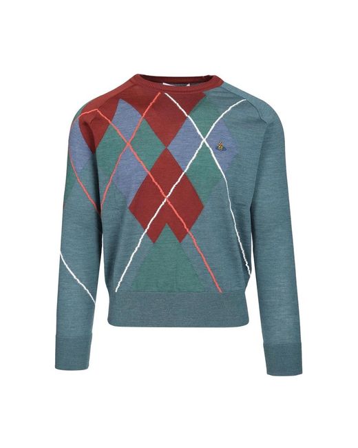 Vivienne Westwood Blue Round-Neck Knitwear for men