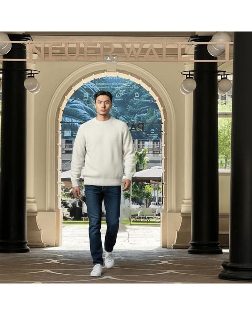 Gran Sasso White Round-Neck Knitwear for men